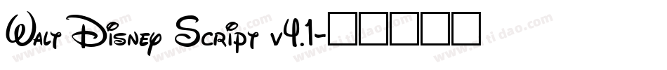 Walt Disney Script v4.1字体转换